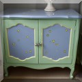 F52. Painted nightstand. 29&rdquo;w x 28&rdquo;w x 18&rdquo;d 